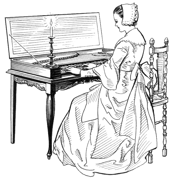 Woman Playing Clavichord