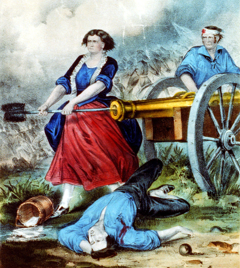 Molly Pitcher in Battle