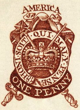 1765 One-penny Stamp