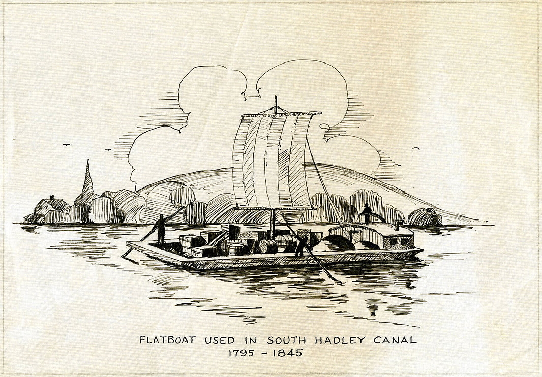 Flatboat on South Hadley Canal